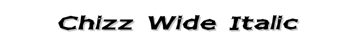 Chizz Wide Italic font